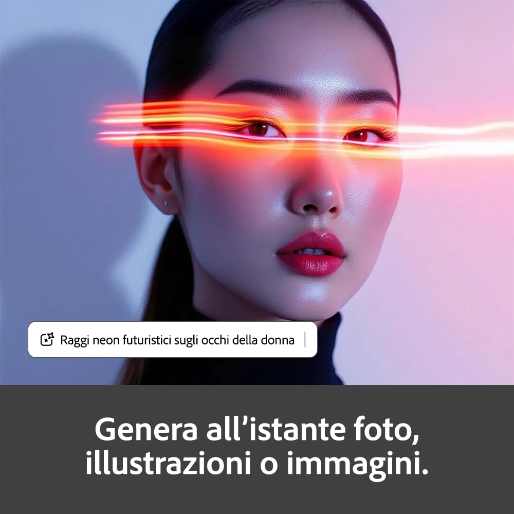 Adobe Firefly Standard incl. Generazione Video con IA, Abbonamento 12 Mesi, 2000 Crediti IA, PC/Mac | Codice d'attivazione via email