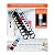 Titanium Magnesium Alloy Attic Ladder with Armrests Folding Ladder Pull Down from Ceiling, Remote Control Invisible Ladder