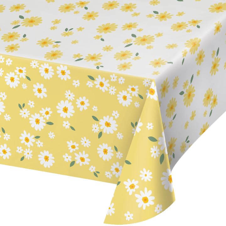Trendware Sweet Daisy Paper Tablecloths, 3 ct