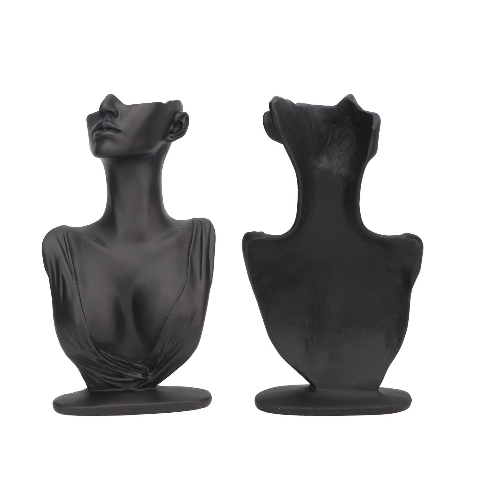 Porta manichino per orecchini in resina, espositore per gioielli, espositore per collane busto leggero ed elegante, ampio spazio, nero, robusto manichino in resina per orecchini
