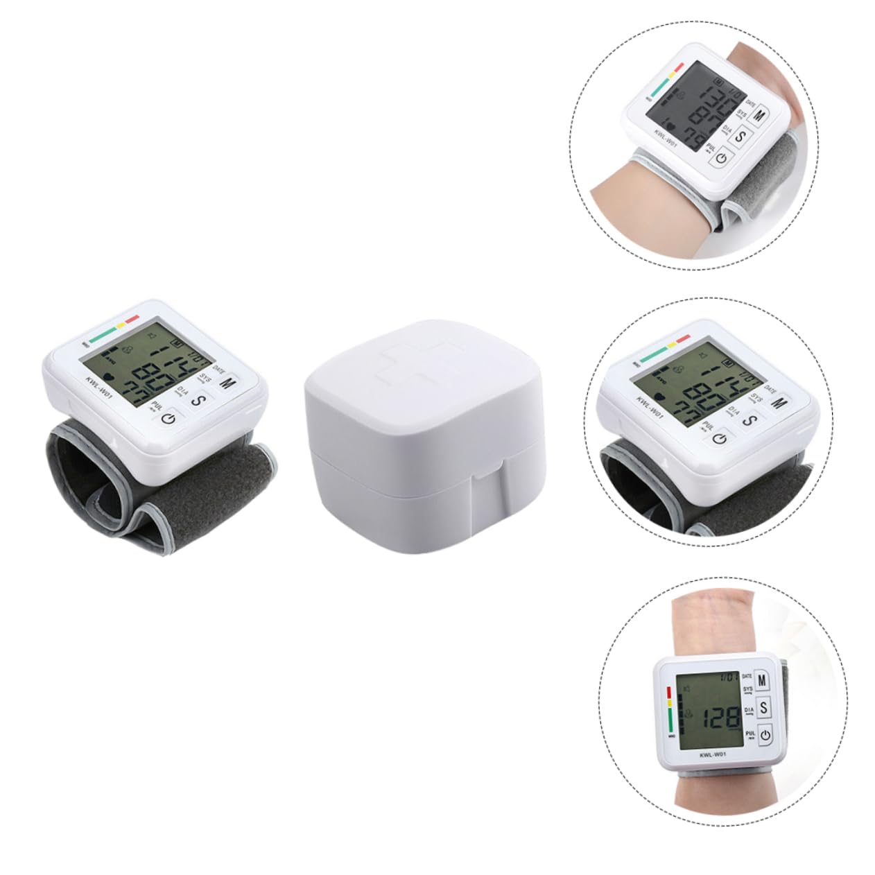 Ipetboom 2sets Misuratore Di Elettronico Con Voce Inglese Digitale Portatile Per Uso Domestico Facile Da Usare Funzione Di Risparmio Energetico e Compressione Automatica