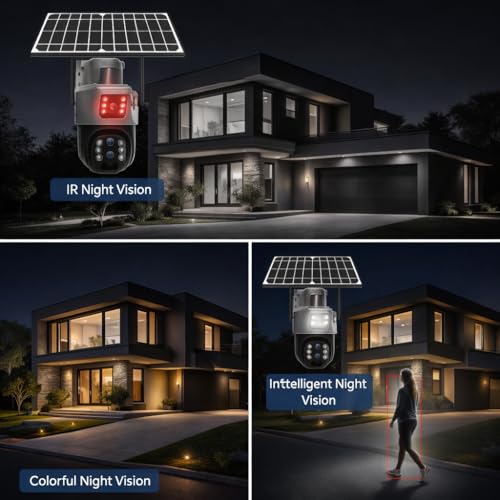 Image of Fire turtle Solar Dual Lens 10MP (5MP+5MP) 4G CCTV Camera | Full HD 360 PTZ View, 10Ah Battery, Color Night Vision (N-R0-6)