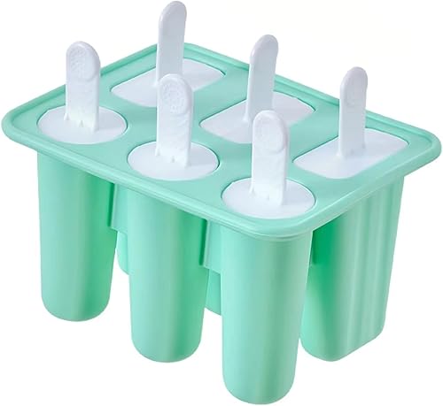 Miniatura 1 de Juego de 6 moldes clásicos para paletas de silicona, moldes para hacer helados, moldes para helados, accesorios de cocina, fácil liberación, leche