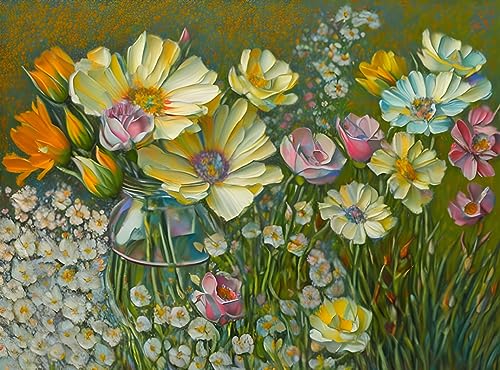 Affiches sur toile de fleurs sauvages SERENDIPITP 58x90 cm pour decoration murale