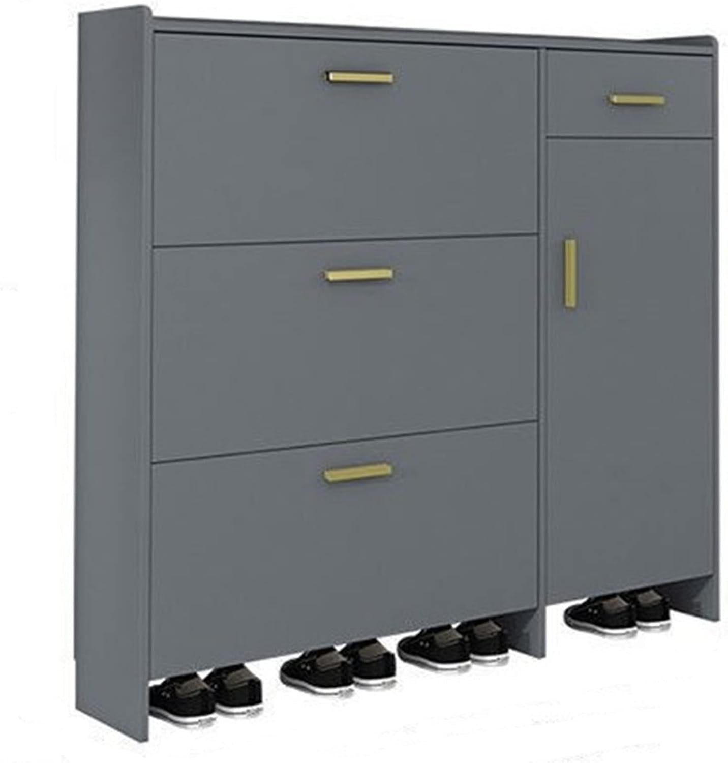 靴のキャビネット 靴のキャビネットシンプルモダンホームドアの転換靴キャビネットシンプルな入り口キャビネット狭いスペース節約多機能靴ラ