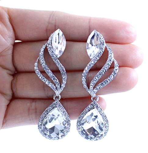 Drop Dangle Austrian Crystal Rhinestone Chandelier Earrings Bridal E2170 Silver #TOP1