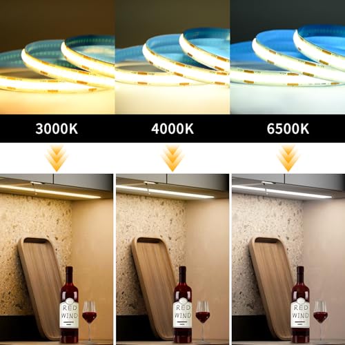 Tira de LED COB Flexible 16.4 pies 1600 LEDs Blanco Frío miniatura 6