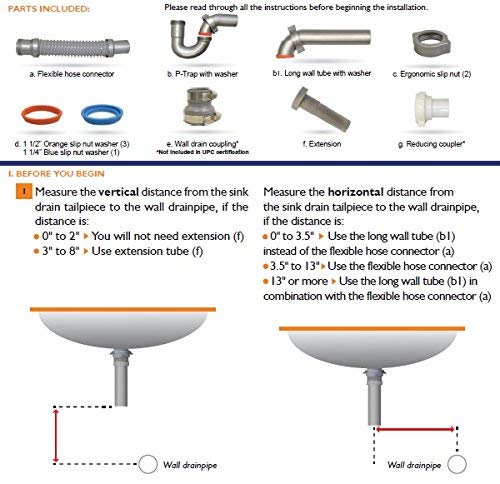 Snappy Trap Universal Drain Kit For Bathroom Sinks #TOP6