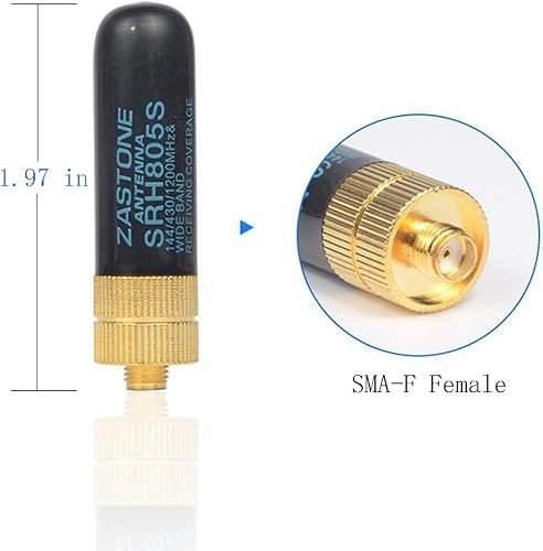 Miniatura 2 de Mini antena corta para walkie talkie AR-805S SMA- Antena hembra de doble banda de alta ganancia de largo alcance compatible con Baofeng BF-888S,