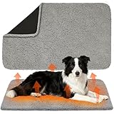 2 Pack Self Warming Dog Mats – 36'×24' Thermal Heating Pet Pads for Medium & Large Dogs, Soft Thick & Cozy for Extra Warmth, Washable, Non-Electric & Non-Slip Crate Beds for Indoor Outdoor Use