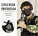 AOUTACC Airsoft Protective Gear Set, Half Face Mesh Mask with Ear Protection and Tactical Goggles for Kid Adult Men Women BBS Paintball Shooting CS Survival Games Cosplay (Black)