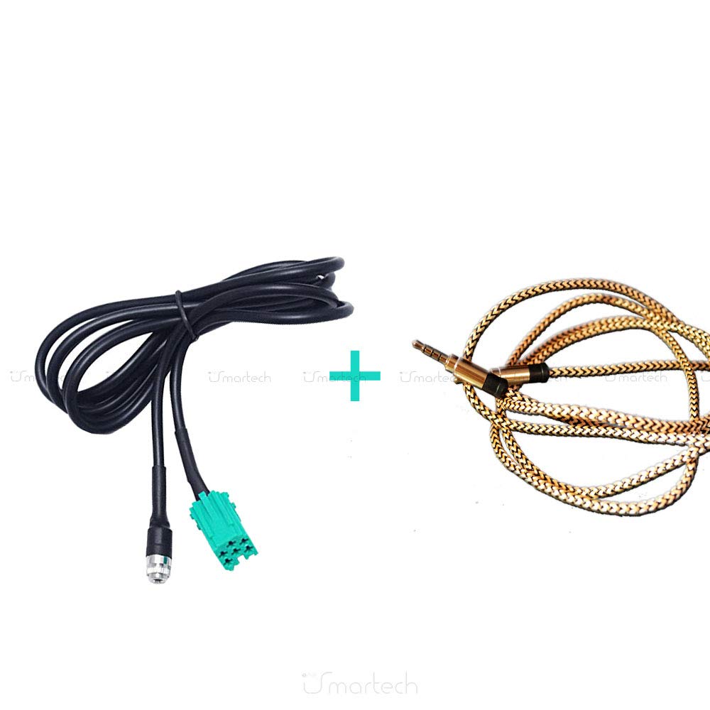 Câble Auxiliaire MP3 Pour Renault Scénic 2 - Mise à Jour Update List - 1.5m - Noir