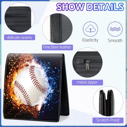 Image of Boys Wallet for Kids, Cool Kids Wallet for Boys Ages 8-10 9-12 11-15, Funny Baseball Leather Bifold Rfid Blocking, Coin Pocket Id Window for Teen Men Youth Guys Birthday Christmas Gifts