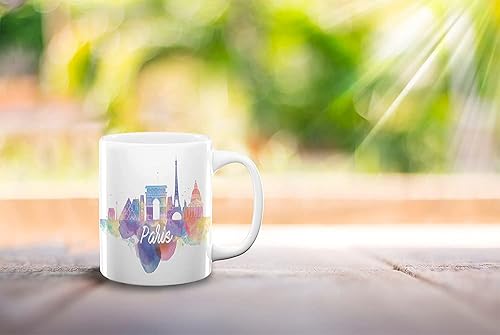 Miniatura 722 de Taza de cerámica Madrid Spain Skyline, taza blanca de recuerdo de Europa de 11 onzas, taza de café personalizada, regalo para cumpleaños, taza