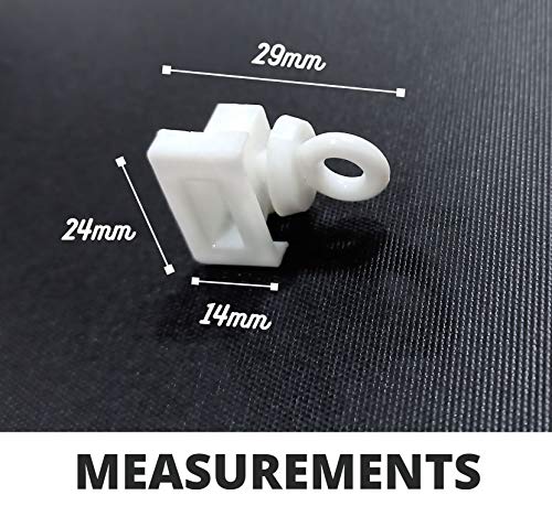 Image of FAPBADRI Heavy End Cap /Lock for C Channel /Curtain Track - Colour: White - Material: Plastic - 100 Pieces