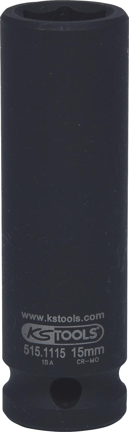 KS Tools 515.1115 1/2" Bussola esagonale p.avvitatori ad impulsi,lunga,15mm