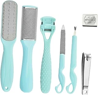 GANAZONO Kit De Pedicura Para Cuidado De Pies Herramientas De Eliminación De Piel Muerta y Recorte De Uñas Color Azul Accesorios De Pedicura Esenciales