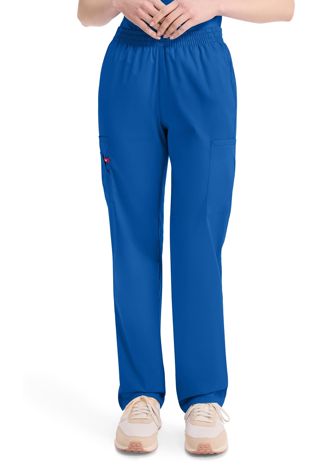 Dickies EDS Signature Women Scrubs Pant Natural Rise Tapered Leg Pull-on 86106, Royal, XXS