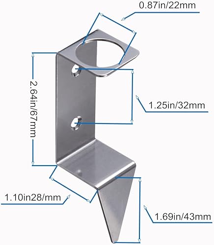 Miniatura 3 de Mateda Medidor de lluvia de 5 pulgadas de capacidad con soporte de estante de acero inoxidable 2 en 1 para patios, césped, camino, patio