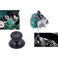 Vista 3 de Onyehn 2-pack Replacement Thumbsticks Joysticks Black Replacement LB RB Bumpers Triggers Buttons(with ABXY Buttons Mod Kit and T6 T8 Screwdriver