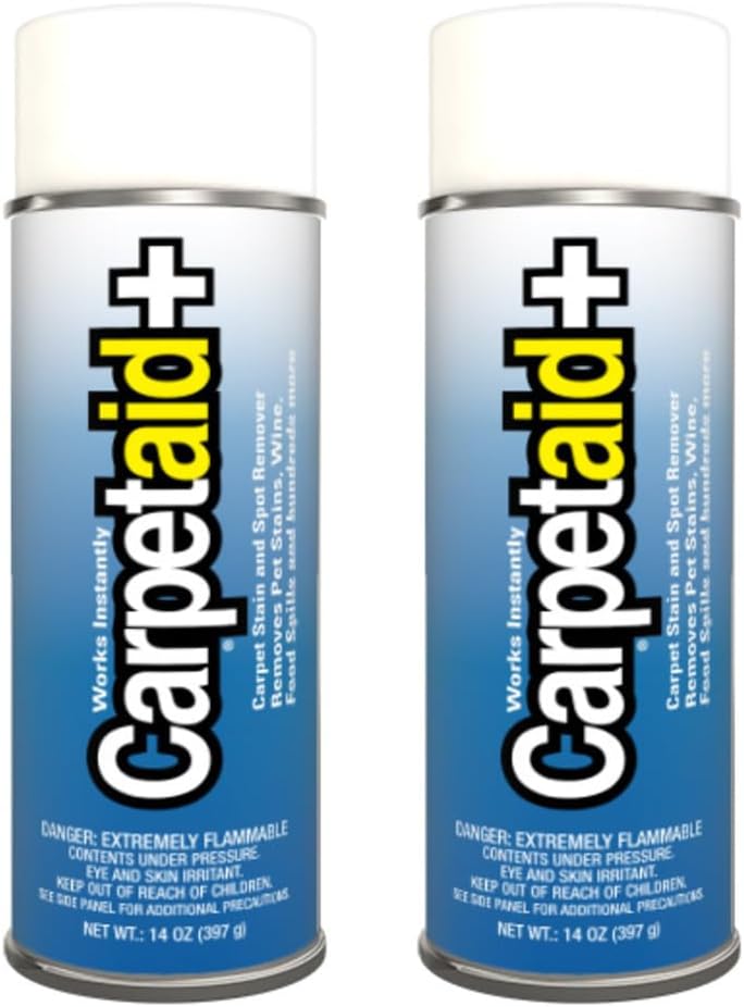 Carpet Aid Spot & Stain Remover – Removes Oil, Grease, Ink, Coffee, Pet Urine & Lipstick from Carpets, Rugs & Upholstery, Pack Of 2