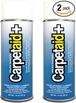 Carpet Aid Spot & Stain Remover Removes Oil, Grease, Ink, Coffee, Pet Urine & Lipstick from Carpets, Rugs & Upholstery, Pack Of 2