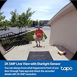 Tapo D235 2K 5MP Doorbell Camera Wireless 180°DFOV Ultra-Wide Video Doorbell Wireless or Wired,Battery 210 Day,Ring Chime Included,Head-to-Toe View IP66,TP-Link Free AI Detection,Alexa,No Monthly Fee - Image 5