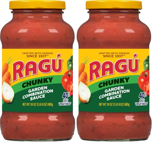 Image of Ragu Garden Combination Pasta Sauce, 680g (Pack of 2)