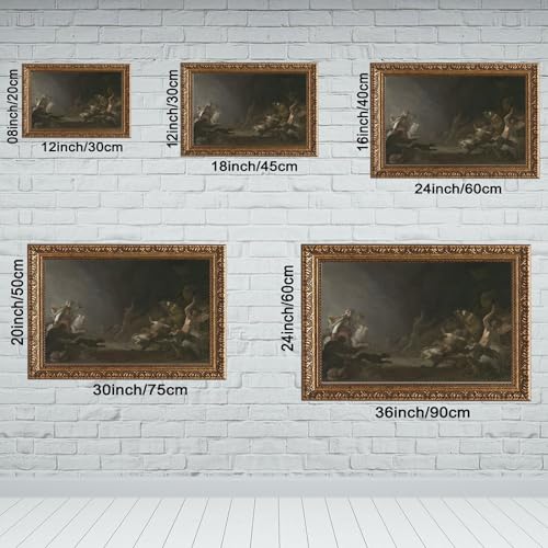 Impression sur toile A Witches Sabbath Cornelis Saftleven décoration murale pour bureau cadre