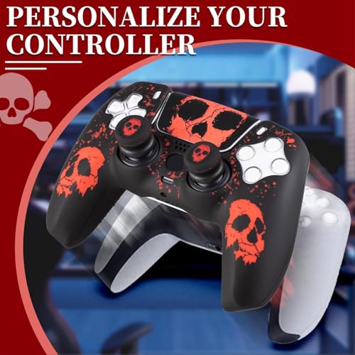 Coque en silicone pour manette PS5 avec motif ghost effrayant - 6