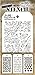 Tim Holtz - Nine Mini Layering Stencils - Latticework, Blossom, Gothic, Cargo, Bubble, Rays, Doily, Valentine and Hearts - aka sets 4, 5 & 6