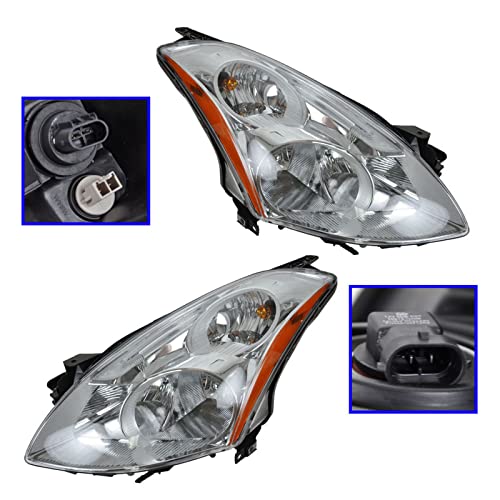 Image of TRQ Headlight Assembly Set NI2502194 NI2503194 Compatible with 2010-2012 Nissan Altima 4dr Sedan