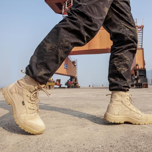 free soldier men39s tactical hiking boots lightweight comfortable combat work boots 6 inches