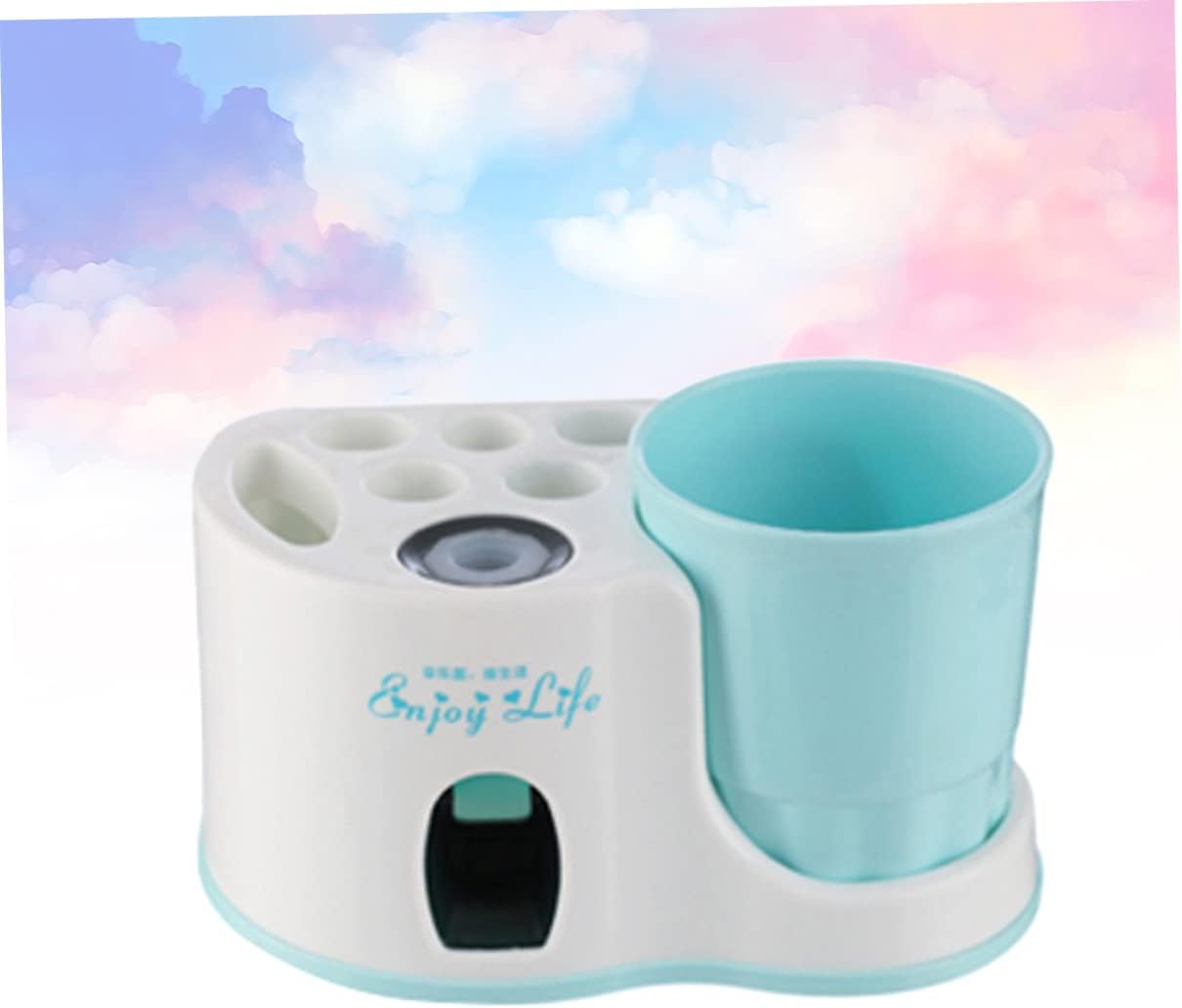 Wall Mounted Automatic Toothpaste Dispenser Toothbrush Holder Rack