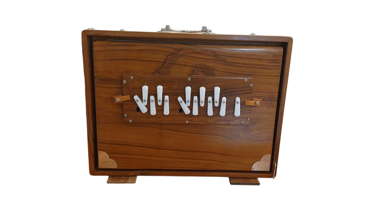 SHRUTI BOX SURPETI BIG FOOT PEDALE 440Hz 13 NOTE STRUMENTO MUSICALE IN LEGNO DI TEAK BKK544