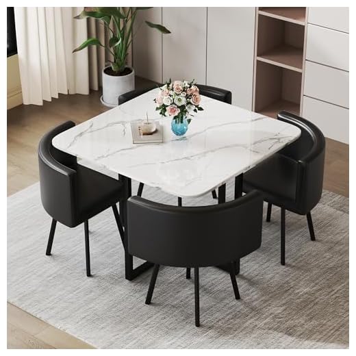 Elegant Space-Saving Dining Set for 4