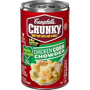 Campbell’s Chunky Soup, Healthy Request Chicken Corn Chowder Soup, 18.8 Oz Can