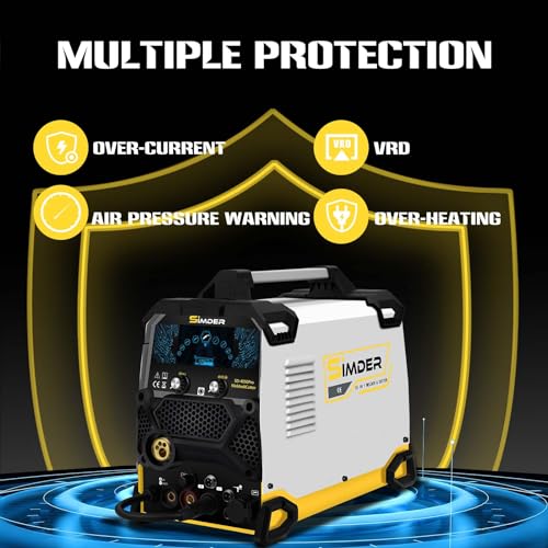 S Simder SD-4050PRO Ssimder Aluminum Mig Welder Pulse Mig/Mag/Hf Tig/Stick/Pilot Arc Plasma Cutter 200A Welding Machine Sd4050Pro 10 In 1 Welder Cutter Combo thumb #6