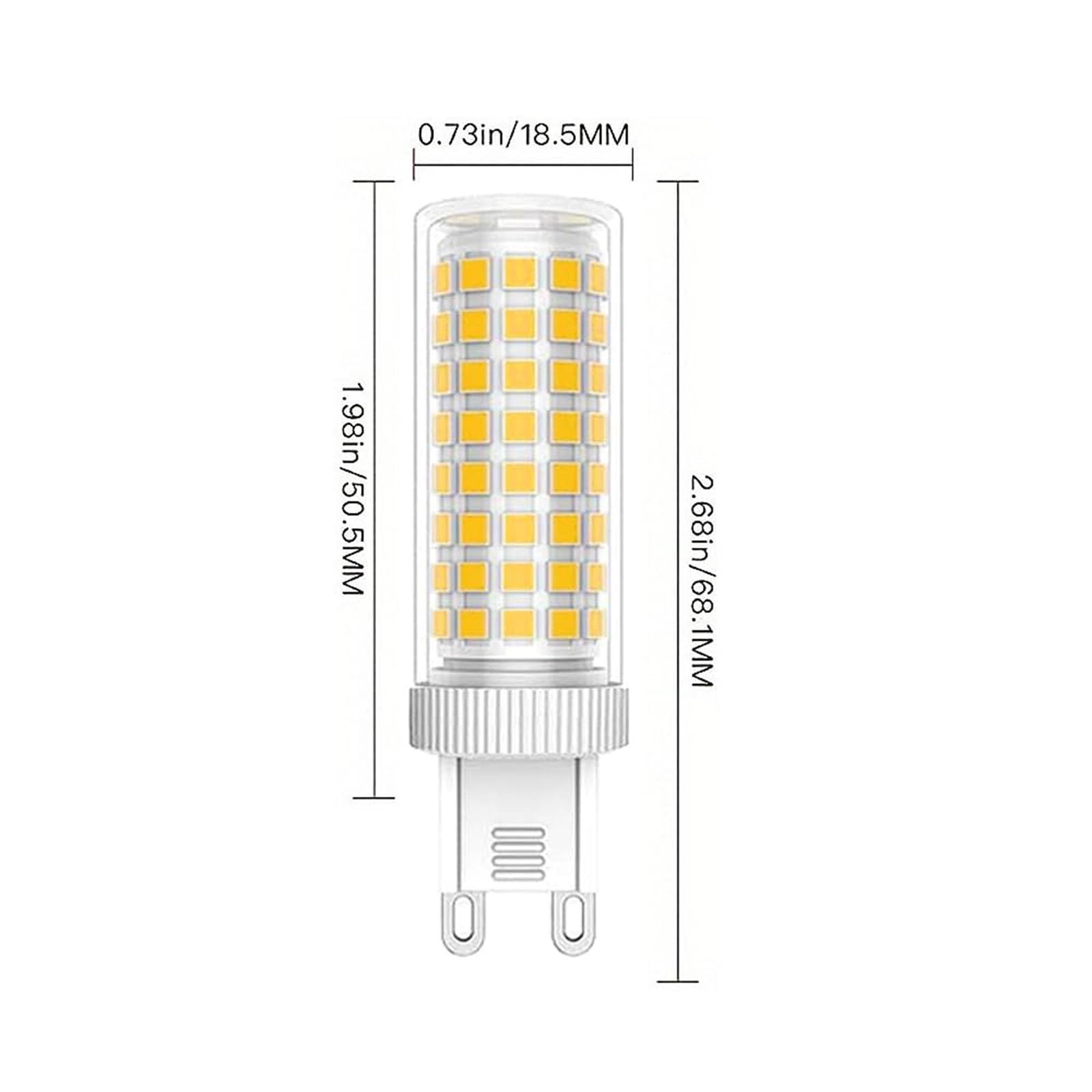 Żarówki LED G9 ciepła biel 3000 k, 10 W, zamiennik 100 W, oszczędność energii, bez migotania, do oświetlenia domu, żyrandol sufitowy, sypialnia, kuchnia (12 szt.)