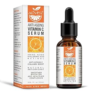 20% vitamine C serum voor gezicht, 30 ml, anti-aging, anti-rimpel en donkere vlekken, serum met Amino Hyaluronic Retinol gezichtsserum