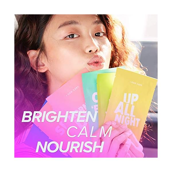 I DEW CARE Korean Glass Skin Sheet Mask 14 Variety Pack | Face Mask Skincare Pack For Perfect Skin Care Routine, 2 Week Care Intense Skincare Makeover with Collagen, Overnight, Tea Tree Oil, 14 Count