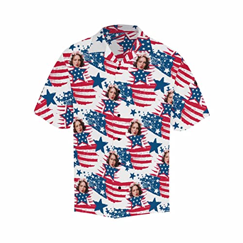 Custom Face Men's Short Sleeve Hawaiian Shirt Personalized Photo Button Shirts Beach Gift for Him in Summer4