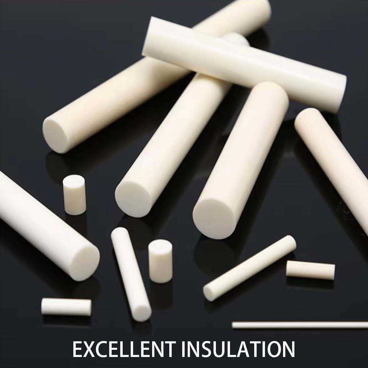 Pręt Ceramiczny Pręt Ceramiczny z 99% Tlenku Glinu Pręt Izolacyjny Pręt lity Odporność na Wysoką Temperaturę Długość 100mm,średnica 35mm do 45mm 1 szt,Diameter 35mm