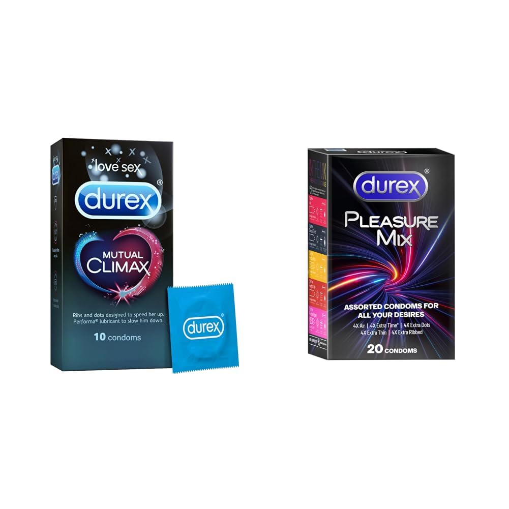 Durex Mutual Climax Condoms for Men & Women - 10 Count |Extra Dotted and Ribbed for Pleasure | Performa Lubricant for Long Lasting Climax Delay|Suitable for use with lubes & toys & 5 in 1 Pleasure-image-14