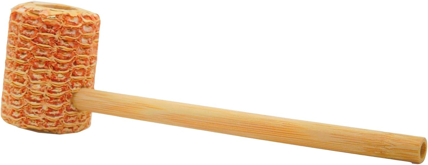Corn Cob Tobacco Pipes - 3 Pack Handcrafted Natural Traditional Smoking Pipes with Bamboo Stems - Eco-Friendly & Unique Collectible Tobacco Pipes for Smoking Enthusiasts