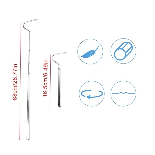 Foto 5 de 8 de DAUERHAFT Pinzas para Serpientes, Gancho telescópico Extensible para Serpientes de Acero Inoxidable portátil