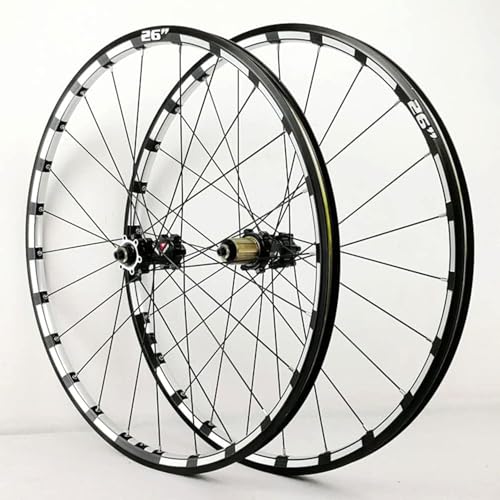 UNFRASLOP MTB Bicicleta Llantas 26 27.5 29 Pulgadas Freno De Disco Juego De Ruedas Sellado Rodamiento QR Bicicleta Rueda Delantera Y Trasera De 24 Agujeros 7-11 Velocidades Casete,Negro,29inch