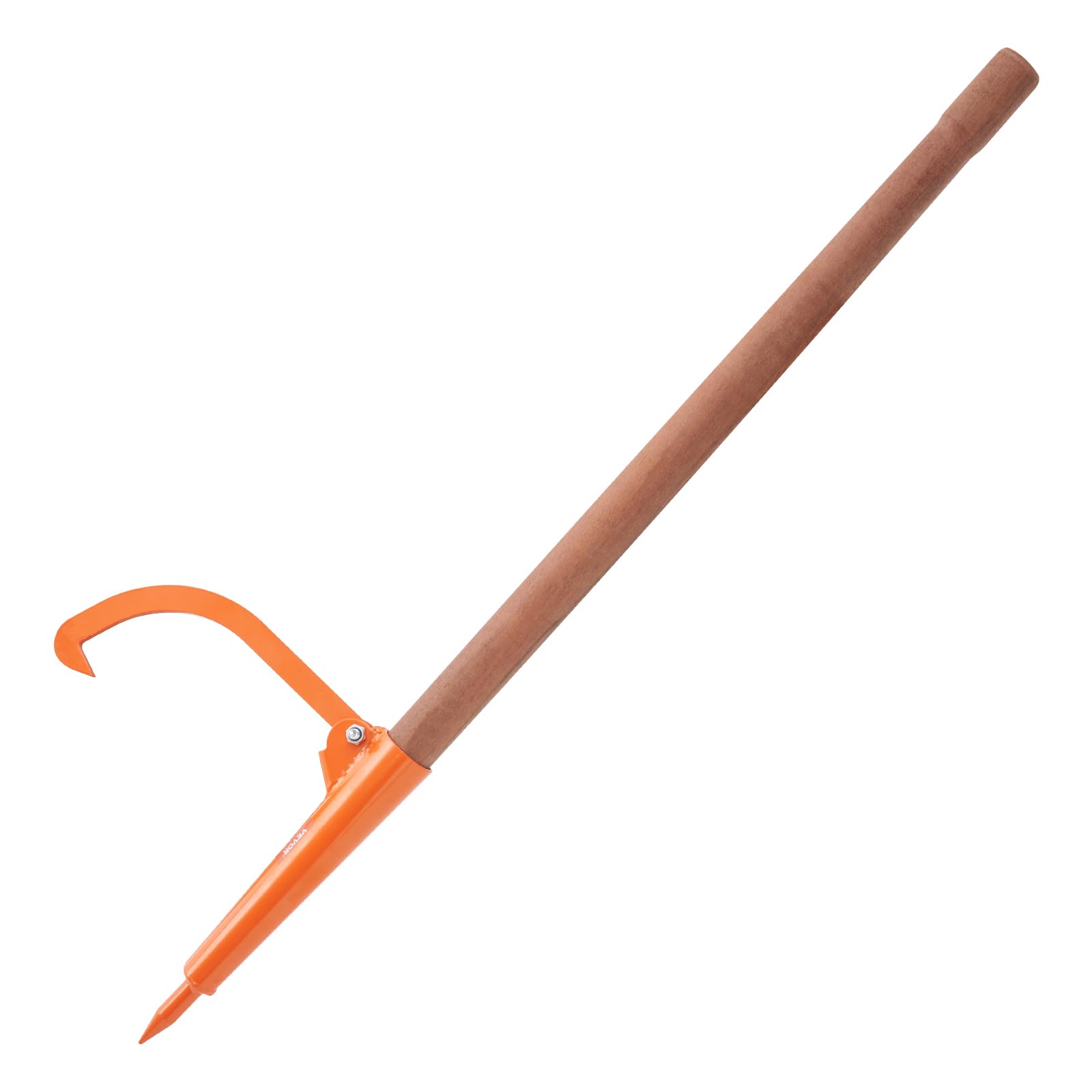 VEVOR Cric à bûches 1180 mm, lève-bûches à Manche en Bois de 45,7 cm, lève-Tronc d'arbre Robuste résistant à la Rouille, Outil d'exploitation forestière, pour Rouler, soulever et Tourner Les bûches