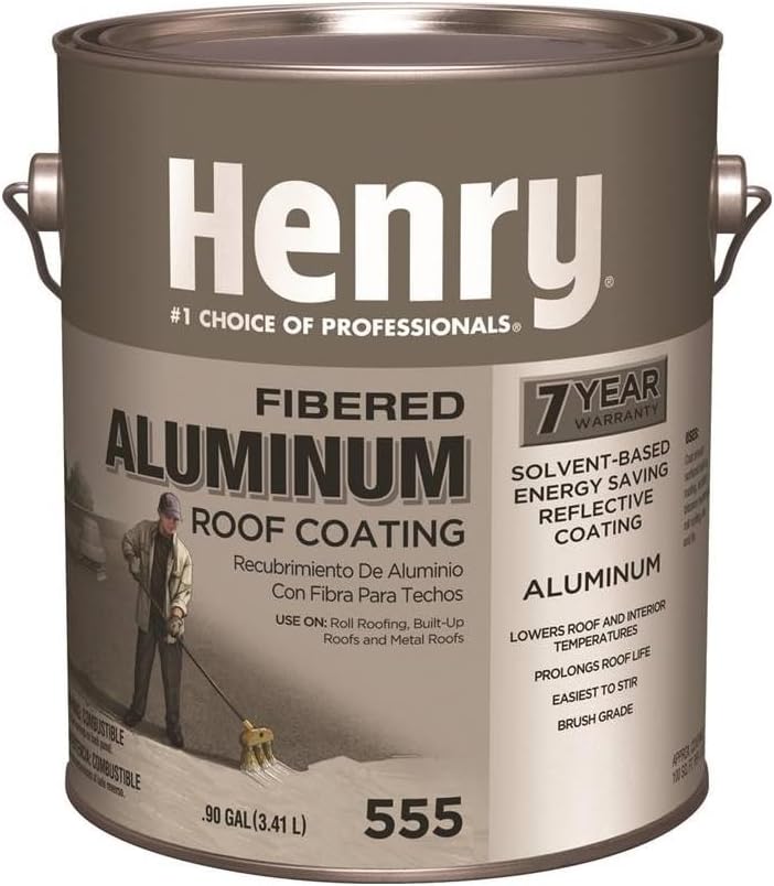 Henry Company He555042 Fibered Aluminum Roof Coating, Gallon (Pack of 4)