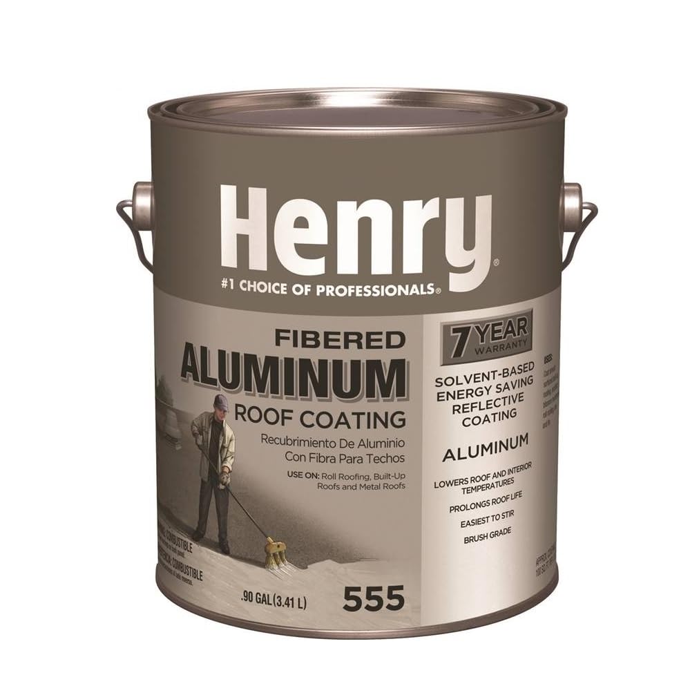 Henry Company He555042 Fibered Aluminum Roof Coating, Gallon (Pack of 4)